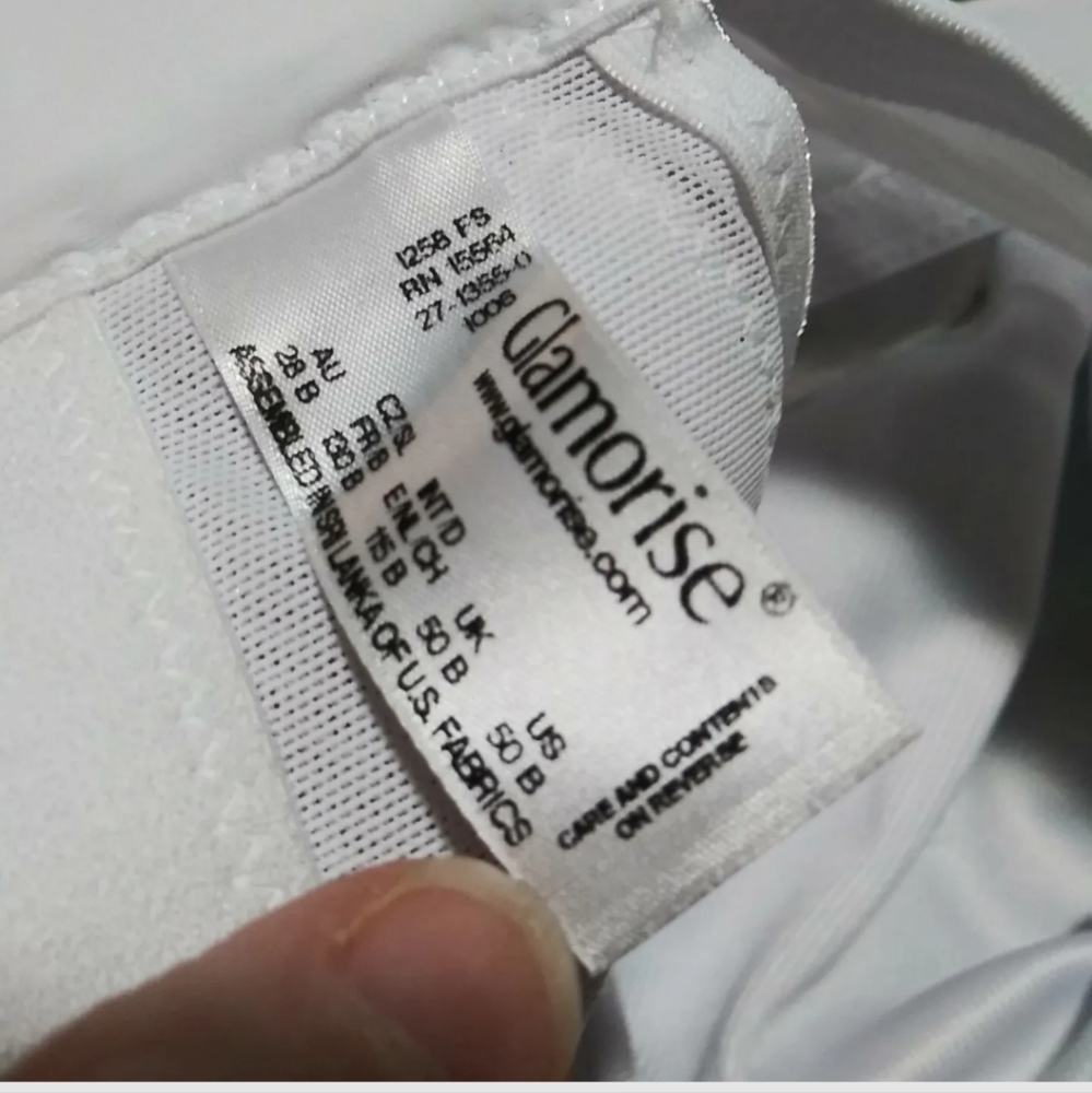 Glamorise Women's 50B Magic Lift Seamless Wireless Sport Bra 1006 White. Nwot - Picture 5 of 6